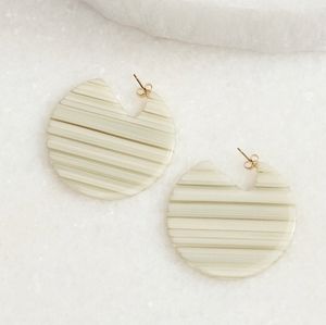 Amour Vert Clare Earrings Green Stripe